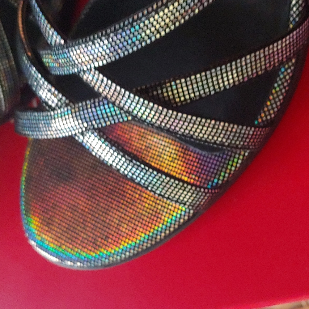 Silver Iridescent Color Changing Heels - Picture 7 of 8